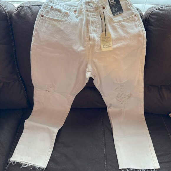 Ladies white denim Levi's - Picture 4 of 4